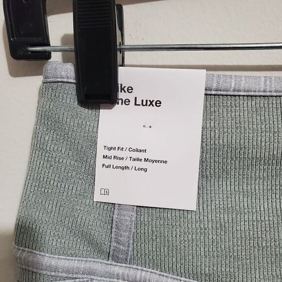 Nike Women's Sz M Dri-FIT One Luxe Leggings Pants Gray DD4553-073 NWT - Picture 10 of 14